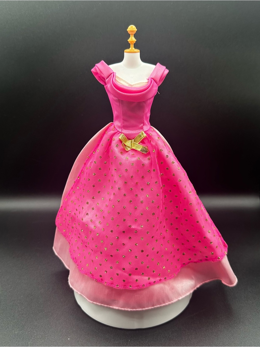 1999 Rapunzel Barbie Vintage Pink & Gold Gown Dress – Mattel Replacement Outfit